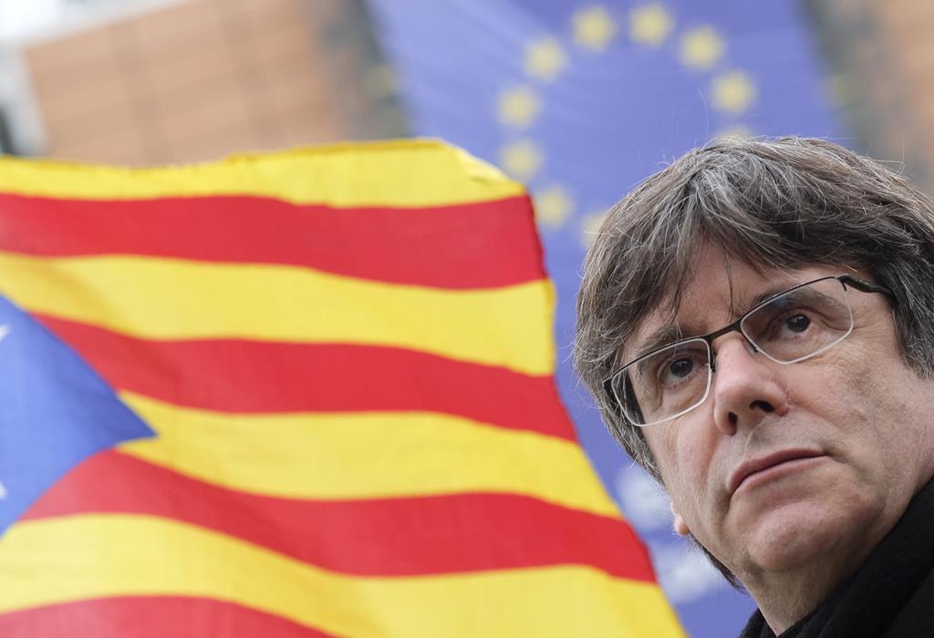 Carles Puigdemont, antigo presidente da Catalunha procurado pela justiça espanhola. Foto: Olivier Hoslet/EPA