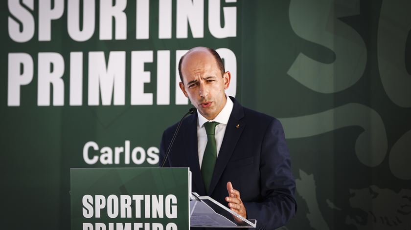 Vieira põe o Sporting em primeiro lugar, segundo o "slogan" da candidatura. Foto: Rodrigo Antunes/Lusa