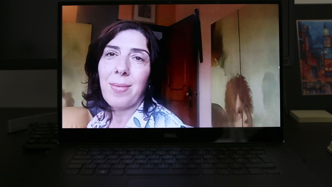 A enfermeira Carmen Barreiro falou com a Renascença por videochamada. Foto: Inês Rocha/RR