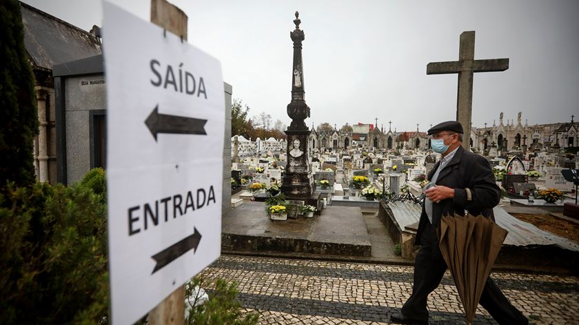 Há restrições nos cemitérios que estão abertos. Foto: José Coelho/Lusa