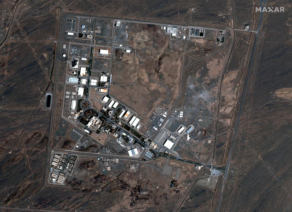 Imagem de satélite da central nuclear de Natanz, no Irão. Foto: Maxar Technologies/EPA