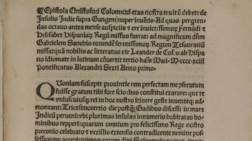 Carta de Cristóvão Colombo da Biblioteca do Vaticano devolvida após roubo. Foto: DR
