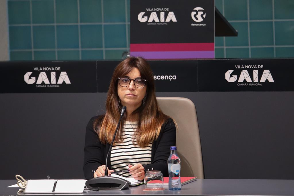 Patrícia Lopes – Câmara Municipal de Gaia, durante a conferência "A saúde mental no pós-pandemia". Foto: Paulo Aragão/RR