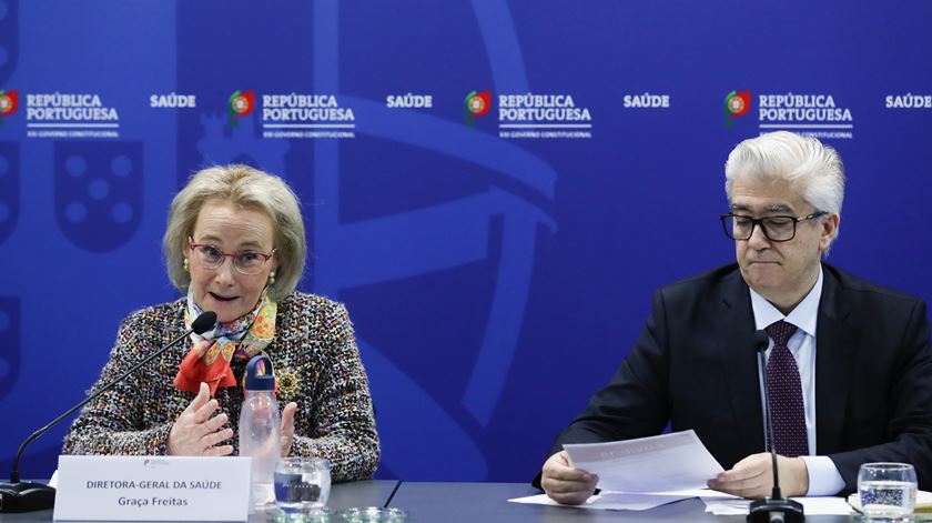 Graça Freitas e António Lacerda Sales, em conferência de imprensa. Foto: Tiago Petinga/Lusa