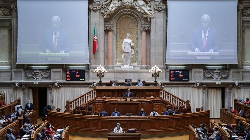 António Costa no debate parlamentar sobre o Plano 2020/2030. Foto: Tiago Petinga/Lusa
