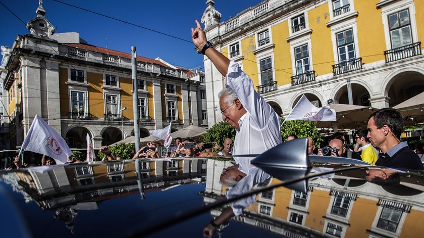 António Costa no último dia da campanha para as legislativas 2019, em Lisboa. Foto: EPA/Mário Cruz