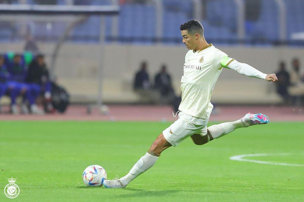 Cristiano Ronaldo, Al Nassr, marca de penálti. Foto: Twitter