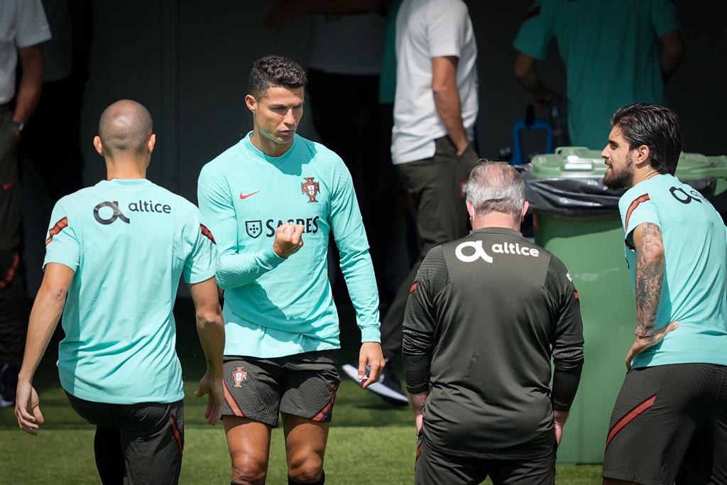 Cristiano Ronaldo é o capitão e foi porta-voz da confiança da seleção nacional Foto: Hugo Delgado/Lusa