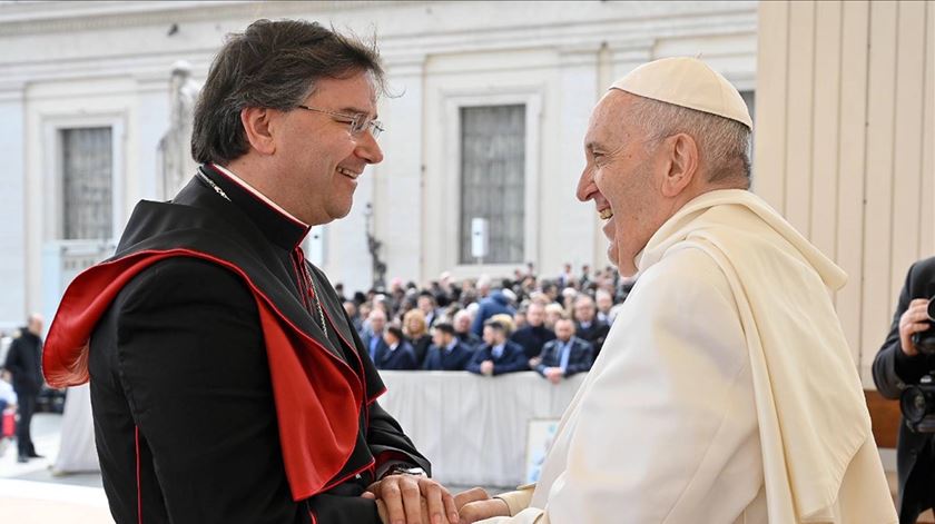 D. Américo com o Papa Francisco. Foto: Vaticano.