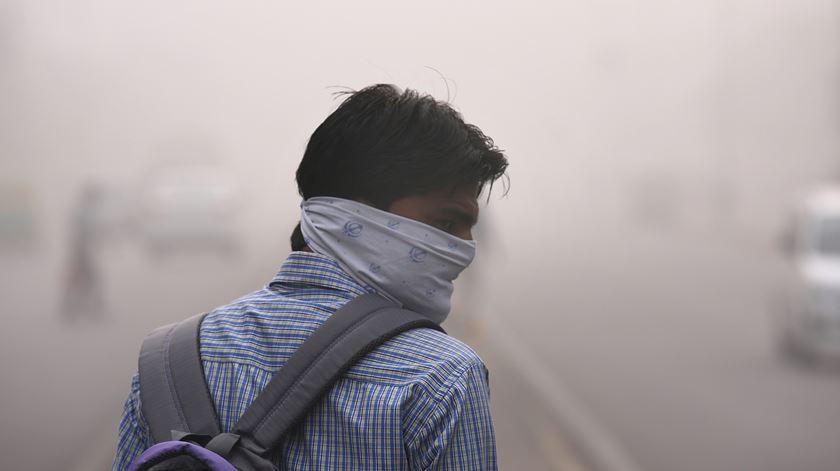 A poluição em Nova Déli, na Índia. Foto: EPA