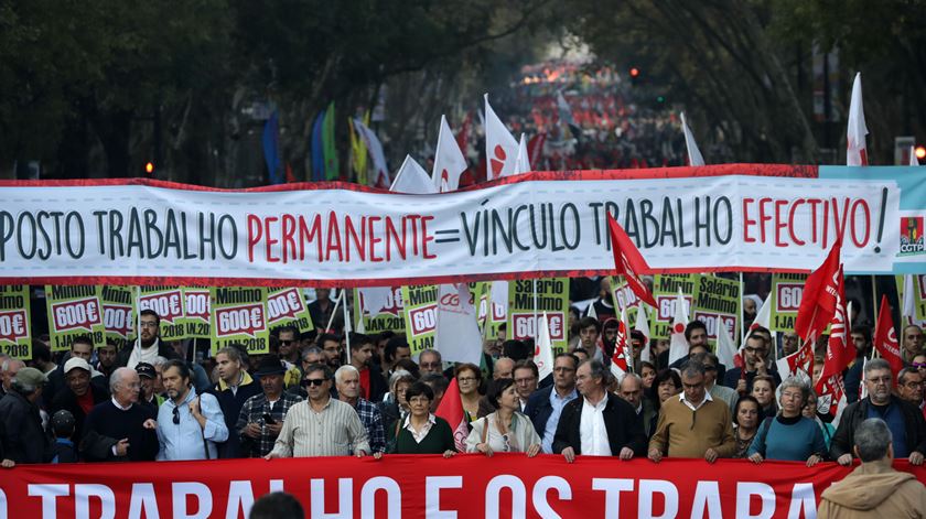 CGTP, manifestação. Foto: Manuel de Almeida/Lusa