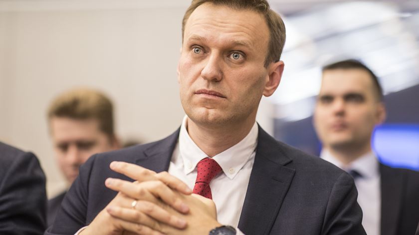 Alexei Navalny foi impedido de se concorrer às presidenciais pela comissão eleitoral russa. Foto: Evgeny Feldman/EPA