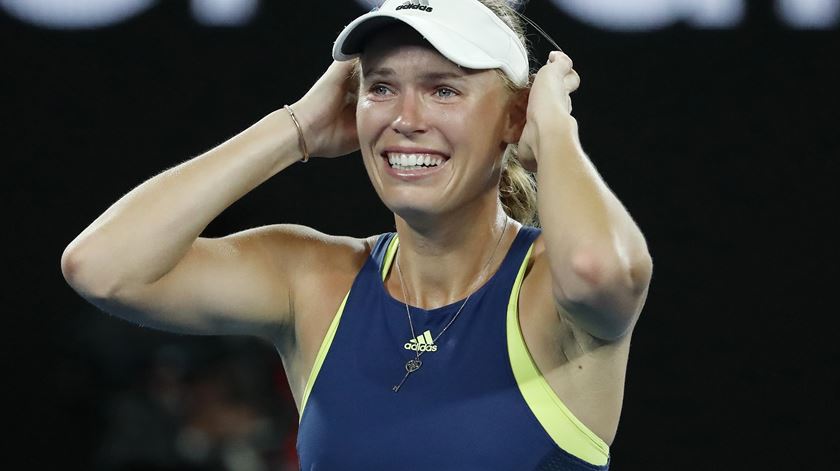Imagem de quando Wozniacki venceu o Open da Austrália. Foto: Mast Irham/EPA
