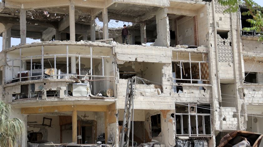 Cidade de Douma na Síria. Foto: Youssef Badawi/EPA