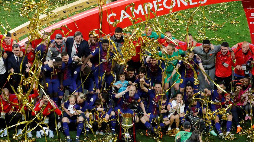 Barcelona vence Taça do Rei. Foto: Juan Carlos Hidalgo/EPA