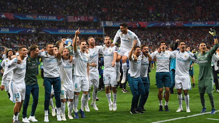 Real Madrid festeja 13ª Liga dos Campeões. Foto: Georgi Licovski/EPA