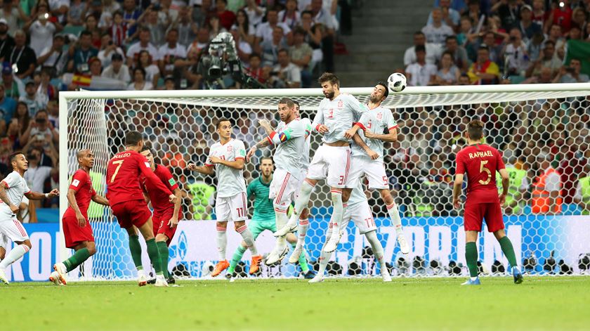 Ronaldo marcou três golos à Espanha no Mundial 2018 Foto: EPA