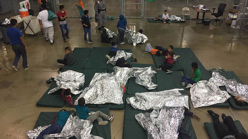 Centro de detenção de crianças no Texas. Foto: Polícia da fronteira dos EUA