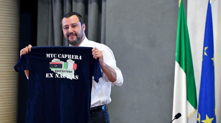 Matteo Salvini realizou visita relâmpago a Trípoli. Foto: Ettore Ferrari/EPA