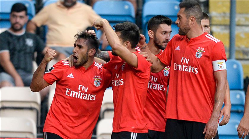Salvio elogia o trabalho feito pelo Benfica na construção do plantel para esta temporada. Foto: Fernando Veludo/Lusa