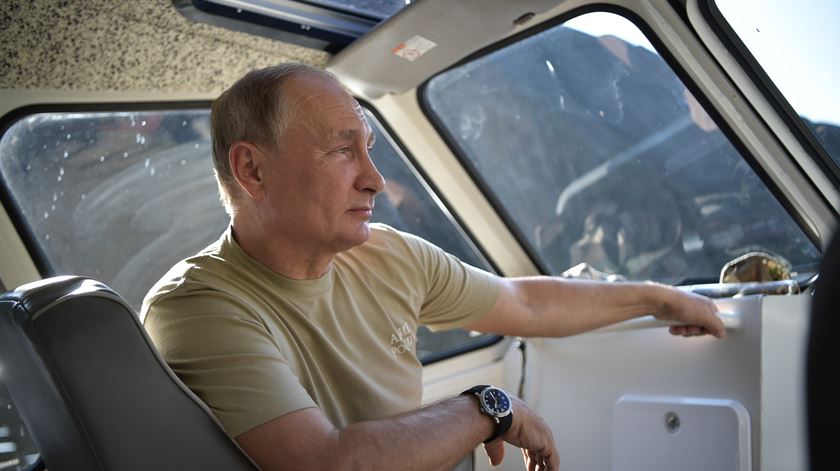 Presidente russo, Vladimir Putin, durante uma recente visita à Sibéria. Foto: EPA