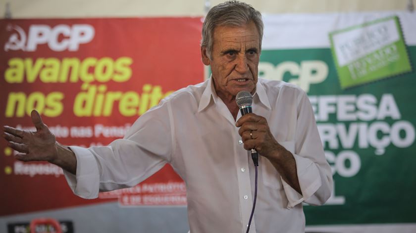 O líder do PCP discursou nas Festas de Corroios, no Seixal. Foto: Miguel A. Lopes/Lusa