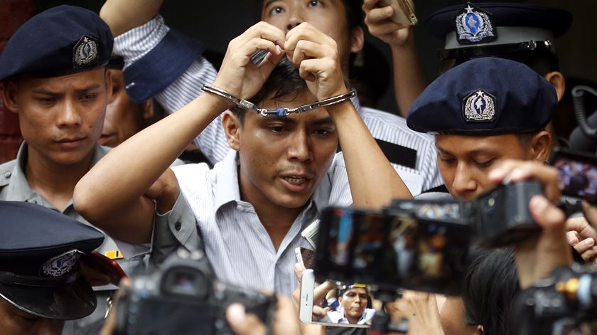 Kyaw Soe Oo é um dos dois jornalistas detidos. Foto: Lynn Bo Bo/EPA