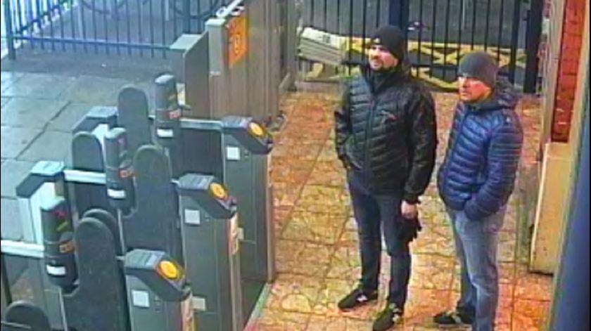 Alexander Petrov e Ruslan Boshirov foram identificados como suspeitos do ataque com Novichok. Foto: EPA
