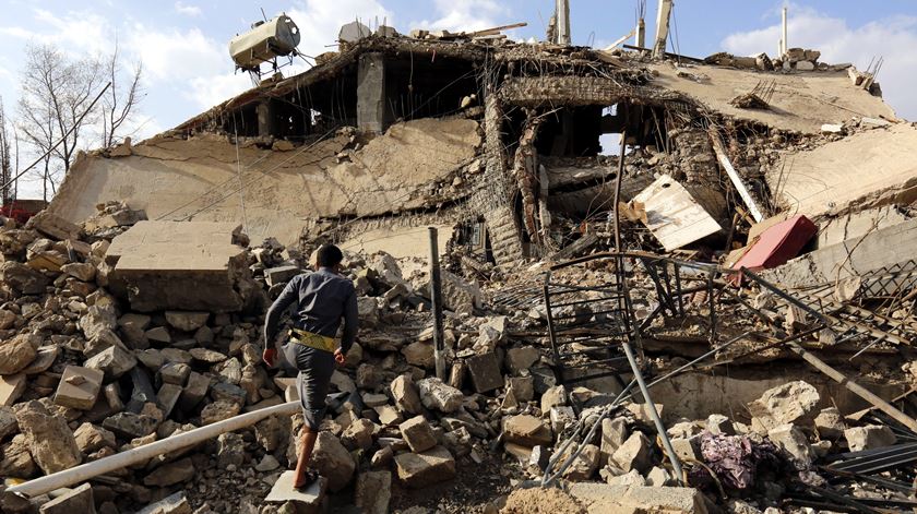 Ataques no Iémen. Foto: Yahya Arhab/EPA