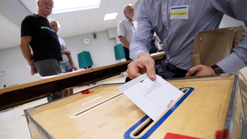 Eleições na Suécia.Foto: Johan Nilsson/EPA