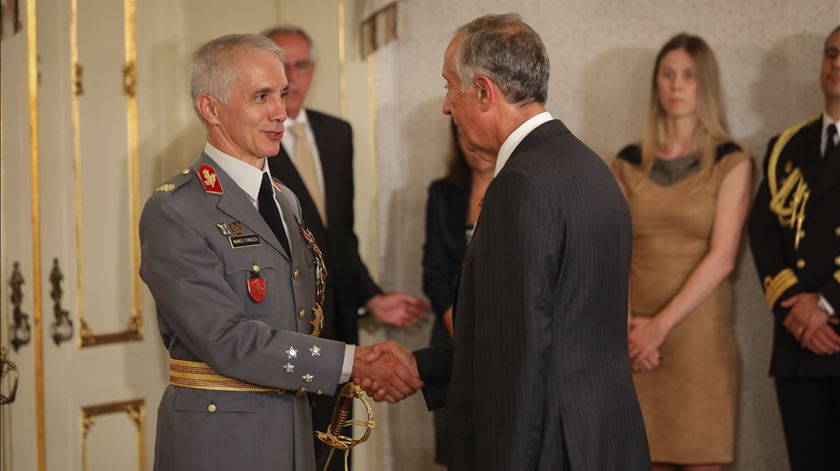 Marcelo deu posse ao novo Chefe do Estado-Maior do Exército. Foto: Miguel A. Lopes/Lusa