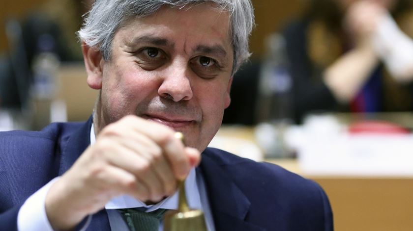 Mário Centeno é o presidente do Eurogrupo. Foto: Olivier Hoslet/EPA