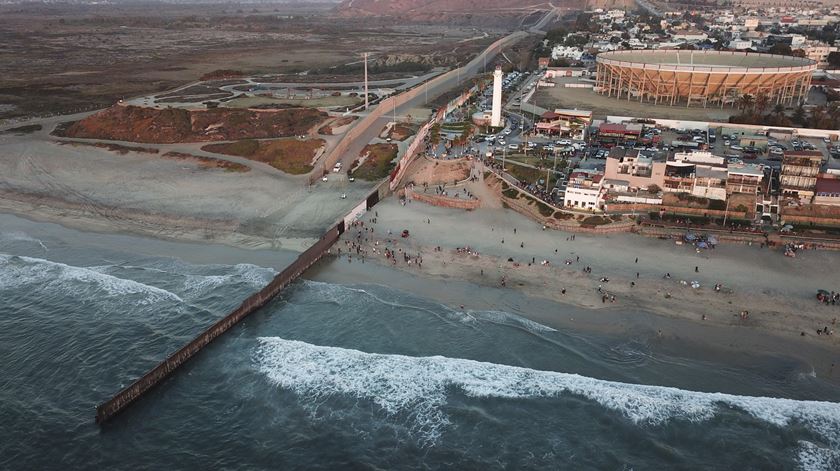 Vista aérea da cidade de Tijuana, fronteira entre o México e os EUA. Foto: Maria de la Luz Ascencio/EPA