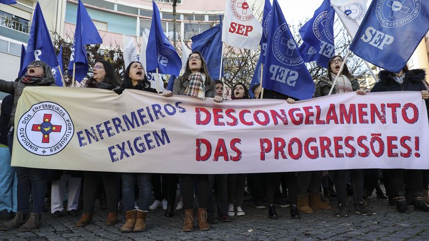 Enfermeiros do Instituto Português de Oncologia também estão em greve. Foto: Miguel A. Lopes/Lusa