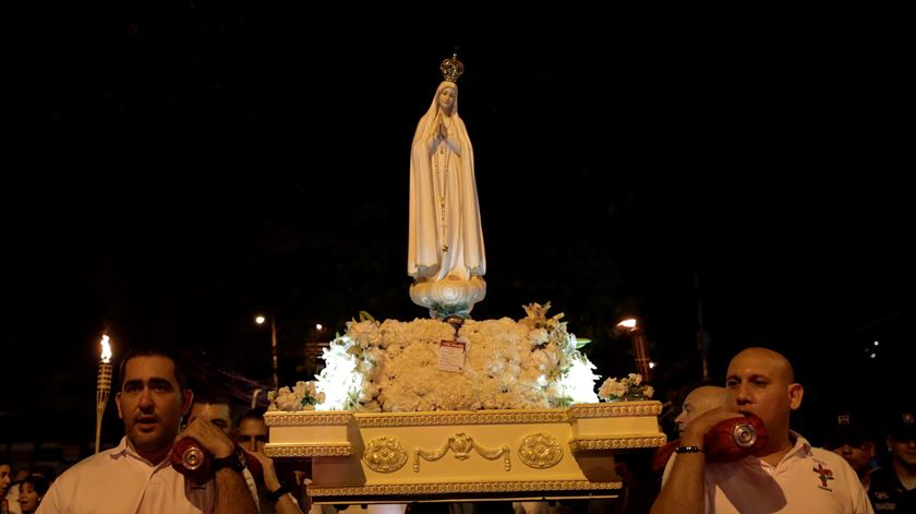Imagem peregrina de Nossa Senhora de Fátima na Jornada Mundial da Juventeude no Panamá Foto: BienvenidoVelasco/EPA