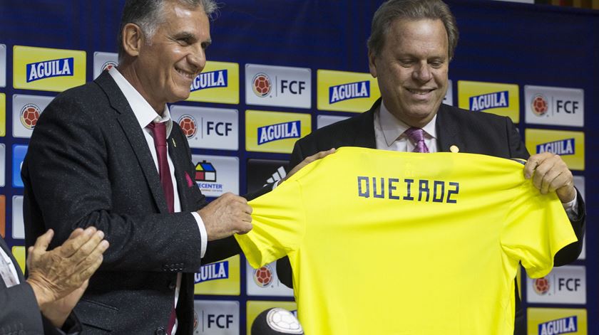 Queiroz estreou-se como selecionador da Colômbia. Foto: Juan Paez/EPA