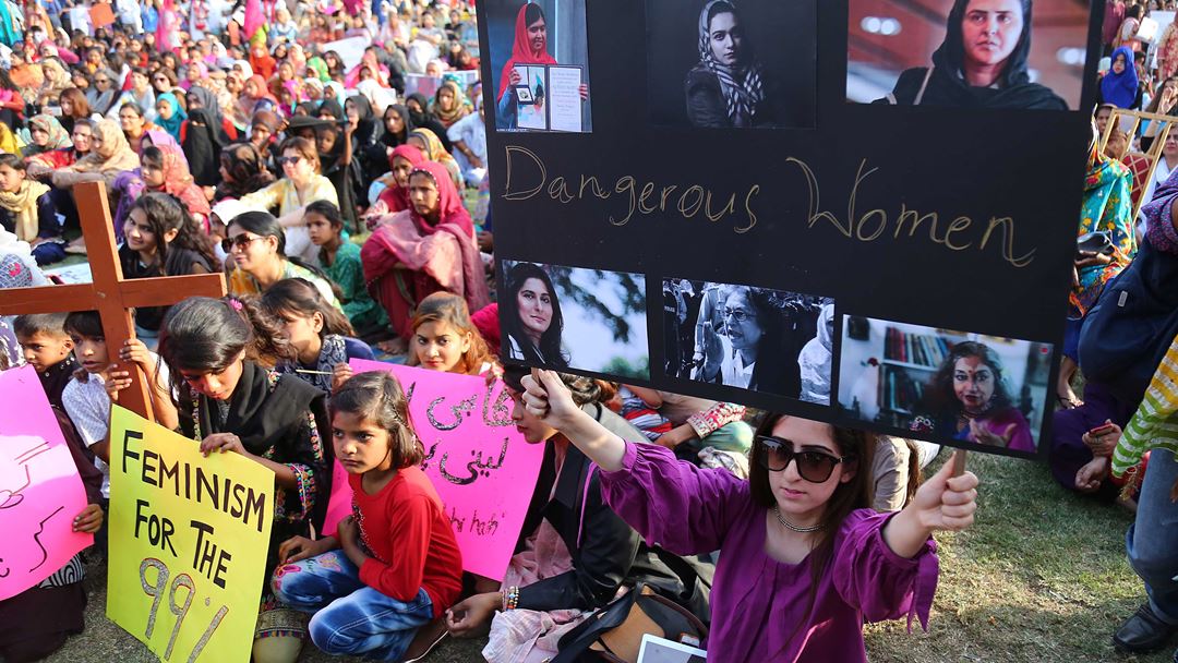 Dia Internacional da Mulher em Karachi. Foto: EPA