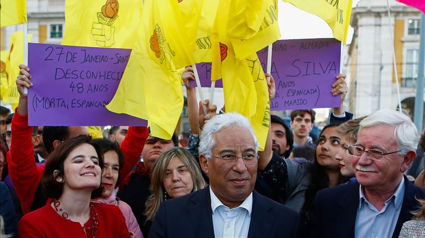 Primeiro-ministro, António Costa, marcou presença na manifestação de Lisboa. Foto: António Pedro Santos/Lusa