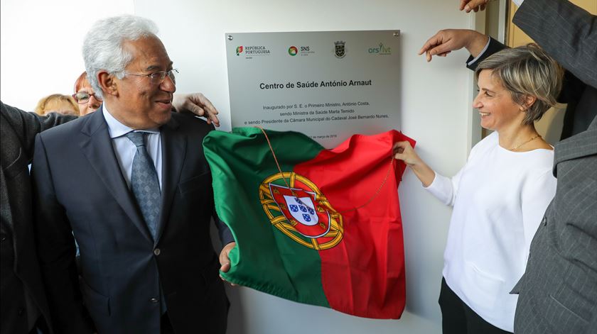 António Costa e Marta Temido inauguram Centro de Saúde do Cadaval. Foto: Miguel A. Lopes/Lusa