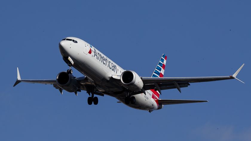 Boeing 737 Max 8 da American Airlines. Foto: Justin Lane/EPA