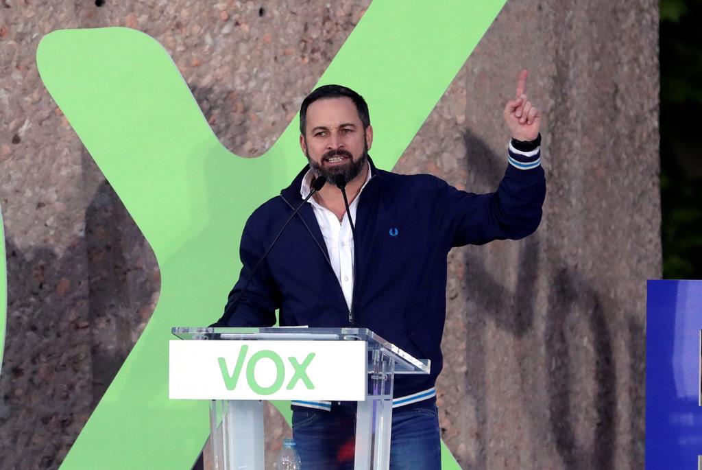 Santiago Abascal, líder do Vox. Foto: Juanjo Martin/EPA
