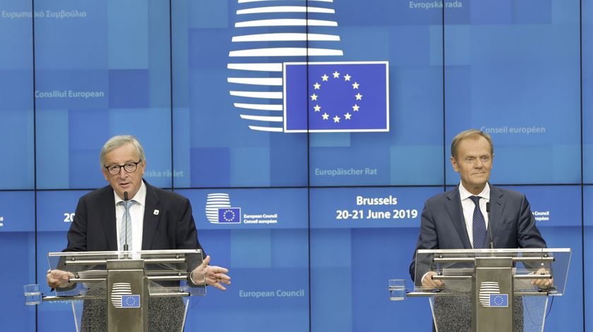 Juncker e Tusk explicam falta de acordo Foto: Olivier Hoslet/EPA