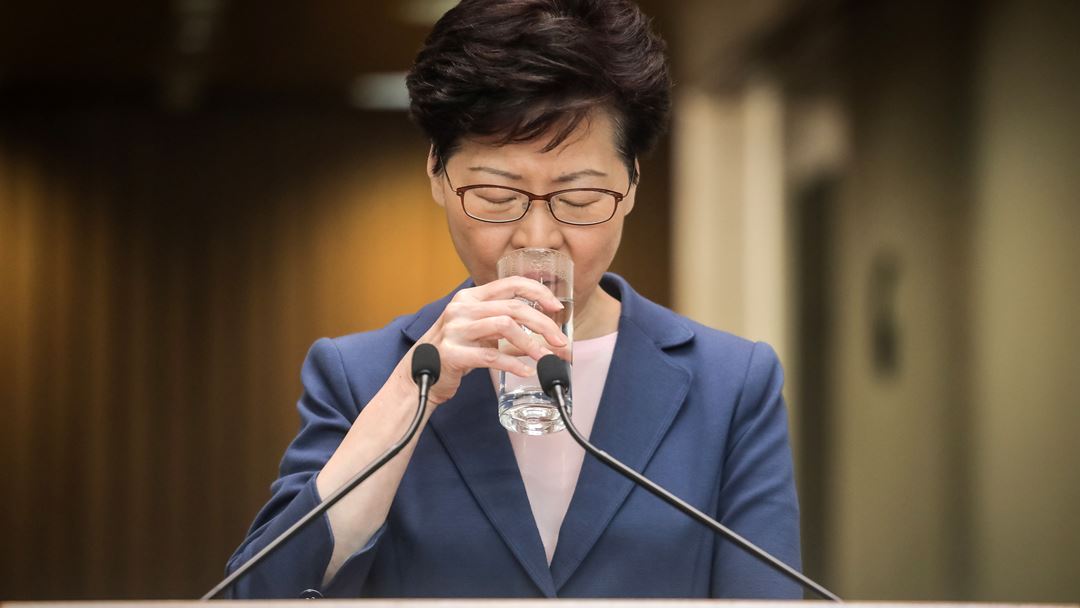 Carrie Lam é chefe do executivo de Hong Kong desde 2017. Foto: Vivek Prakash/EPA