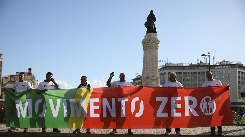 O Movimento Zeromostrou-se em Novembro, numa manifestação conjunta de agentes da PSP e GNR, em Lisboa Foto: José Sena Goulão/Lusa
