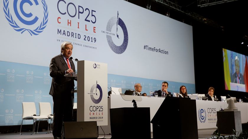 António Guterres desiludido com resultados do COP 25. Foto: Emilio Naranjo/EPA