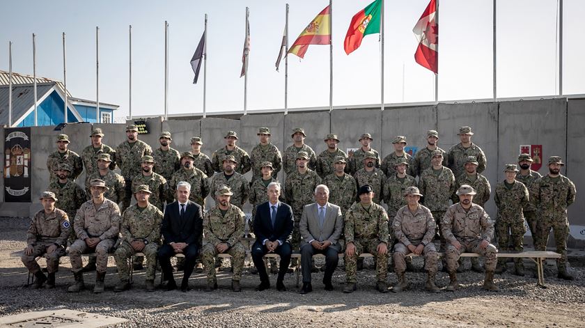 António Costa e João Gomes Cravinho visitam os militares portugueses no Iraque. Foto: Paulo Vaz Henriques/Lusa