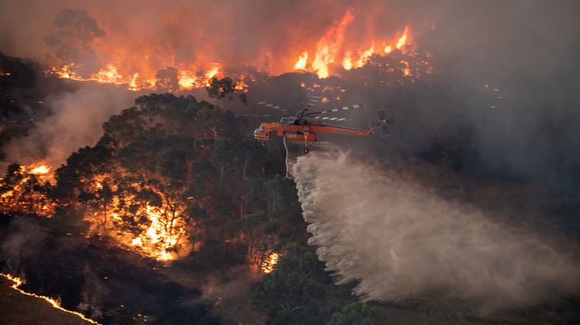 Os incêndios continuam fora de controlo na Austrália. Foto: EPA