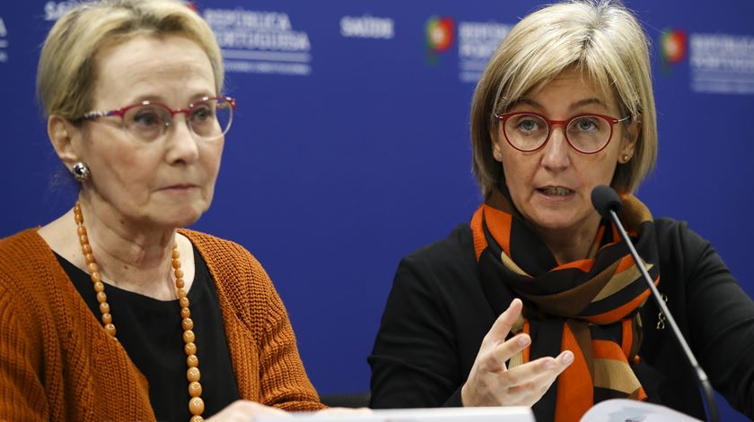 Diretora-geral da Saúde, Graça Freitas, com a ministra da tutela, Marta Temido. Foto: Manuel de Almeida/Lusa