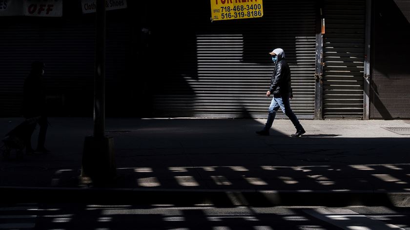 Ruas de Nova Iorque desertas por causa do coronavírus. Foto: Justin Lane/EPA