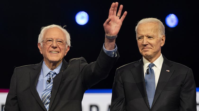 Bernie Sanders e Joe Biden, Estados Unidos. Foto: Jim Lo Scalzo/EPA